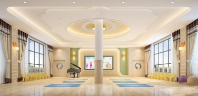 现代幼儿园3D模型下载